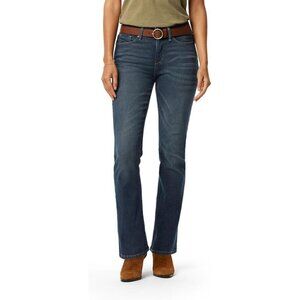 Women's Bootcut Jeans Plus Size Stretch Denim Mid-Rise Tummy Control